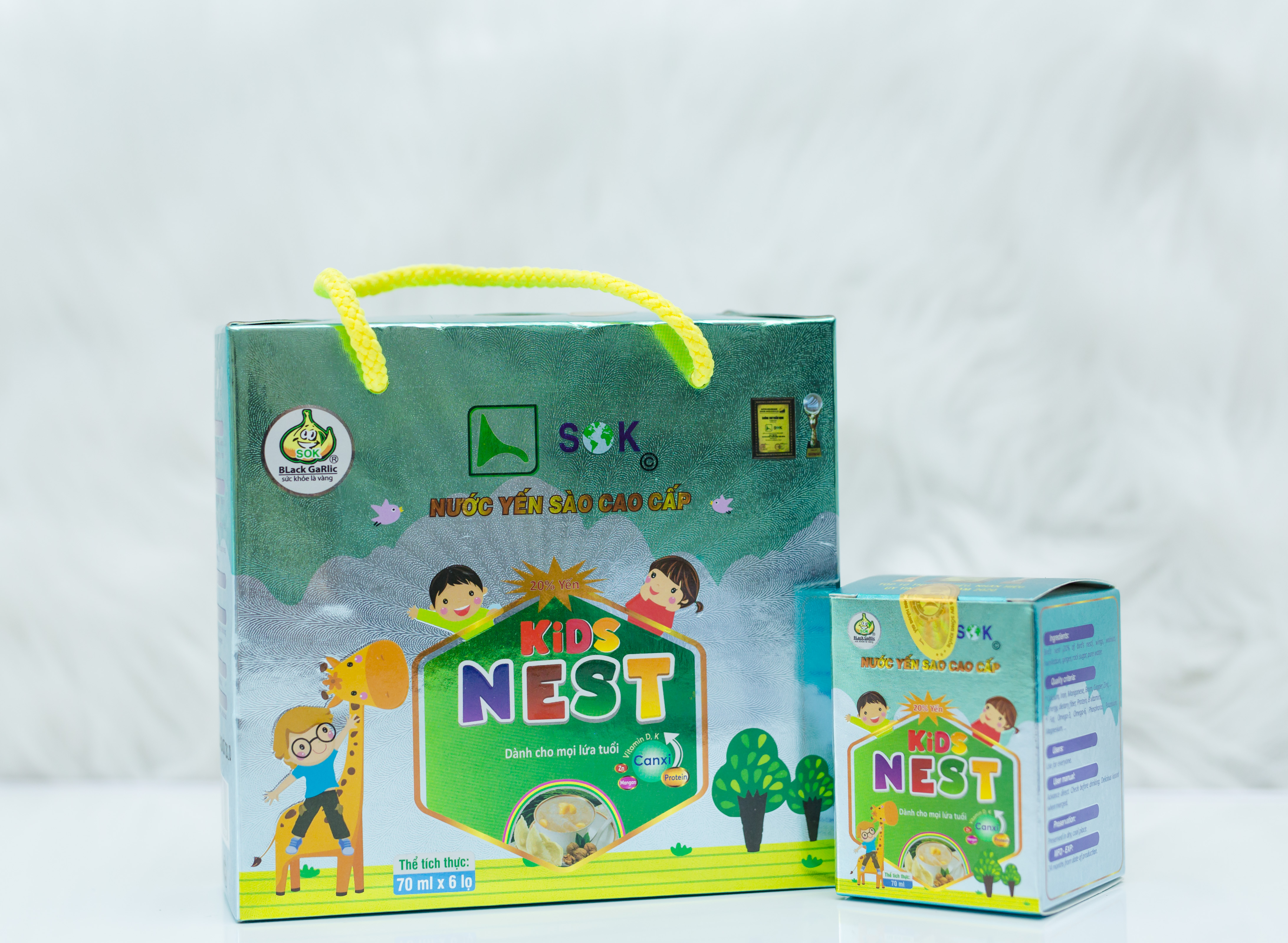 NƯỚC YẾN SÀO CAO CẤP KIDS NET SOK ( 1 HỘP 6 LỌ*70ML)